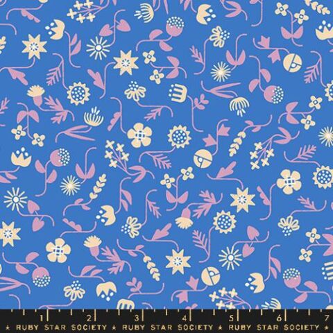 Ruby Star Society, RSS, Ruby Star Society Fabric, RSS Fabric, Ruby Star Society Australia, Ruby Star Society Salutations, Salutations by Ruby Star Society, RS1095 15 - Flowery Florals, Lapis
