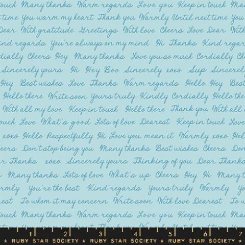 Ruby Star Society, RSS, Ruby Star Society Fabric, RSS Fabric, Ruby Star Society Australia, Ruby Star Society Salutations, Salutations by Ruby Star Society, RS1096 16 - Hello Goodbye, Polar