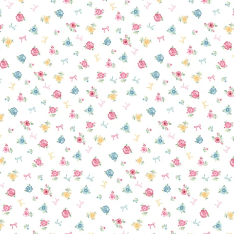 Poppie Cotton, Poppie Cotton Fabric, Rosy Cheeks by Poppy Cotton, Poppie Cotton Australia, Welcome White - RC25249