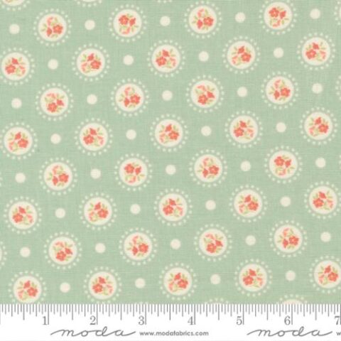Sunbonnet, Sunbonnet fabric, Sunbonnet by My Sew Quilty Life, Sunbonnet by Moda, Moda Fabrics, My Sew Quilty Life, 31762 21 - Flower Dots - Dusty Blue