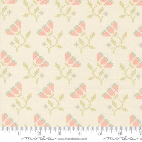 Sunbonnet, Sunbonnet fabric, Sunbonnet by My Sew Quilty Life, Sunbonnet by Moda, Moda Fabrics, My Sew Quilty Life, 31764 11 - Blooming Stitches - Porcelain