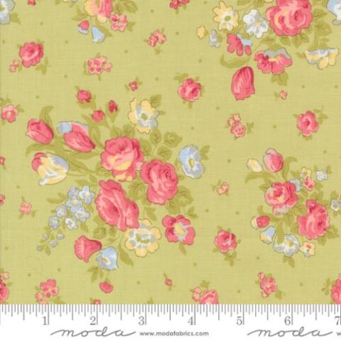 Brenda Riddle Designs, Moda Fabrics, Memory Lane by Brenda Riddle, 18780 17 - Main Floral - Leaf