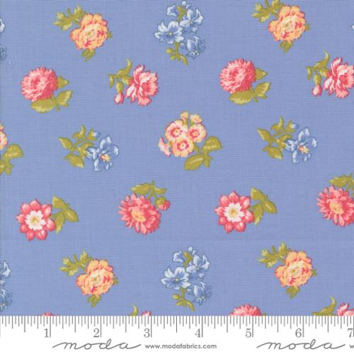 18781 15 - Field Floral - Blue Brenda Riddle Designs, Moda Fabrics, Memory Lane by Brenda Riddle, 18781 15 - Field Floral - Blue