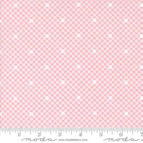 Brenda Riddle Designs, Moda Fabrics, Memory Lane by Brenda Riddle, 18784 22 - Gingham & Dots - Petal