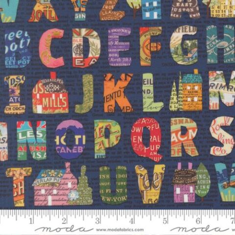 Paper Hamlet, Paper Hamlet by Cathe Holden, Cathe Holden fabric, Moda Fabrics, Alphabet Text - 39564 18
