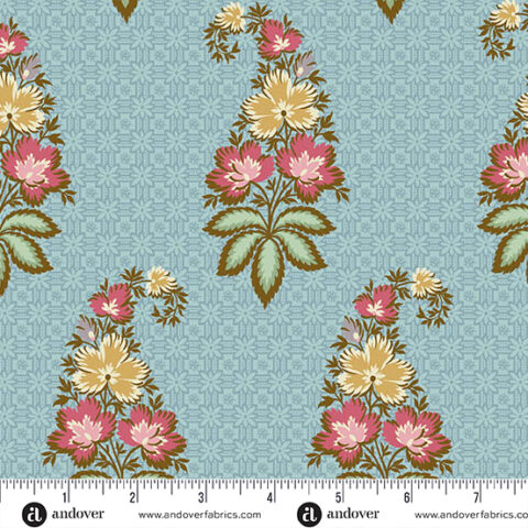 Max and Louise, Max & Louise, Andover Fabrics, Holbrook, Holbrook fabric, Holbrook by Max and Louise, patchwork geelong, geelong quilting, reproduction fabrics, A-1537-B Michelle Blue