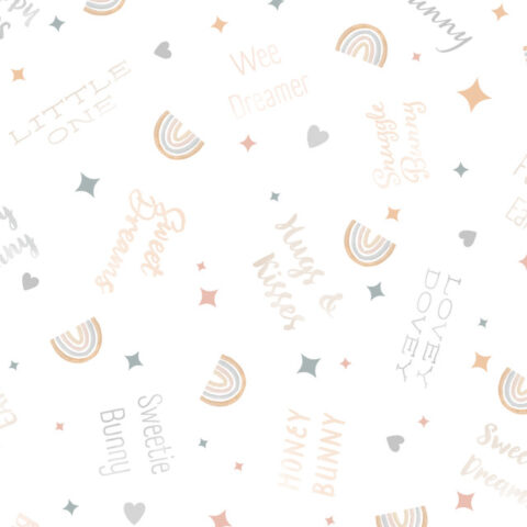 MAS10912-W Honey Bunny Bunny Word White