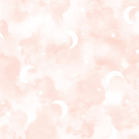 MAS10913-P - Honey Bunny - Clouds and Moons Lt Pink