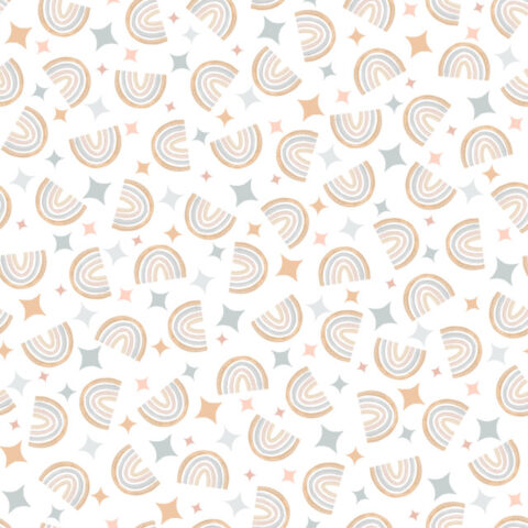 MAS10916-W Honey Bunny Rainbows White