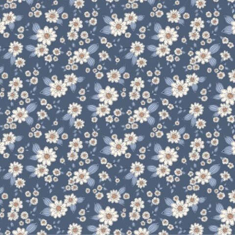 Kitten Fun by Julia Khimich - Y4567-89 - Floral Dk. Denim