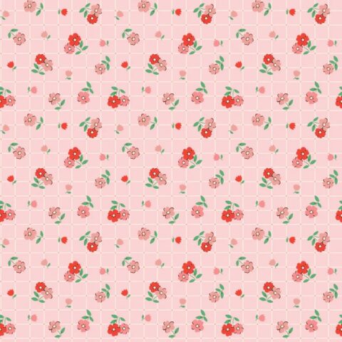 Poppie Cotton, Farmhouse Fancy by Poppie Cotton, Poppie Cotton Fabric, FH25957 - Tea Towel Pink
