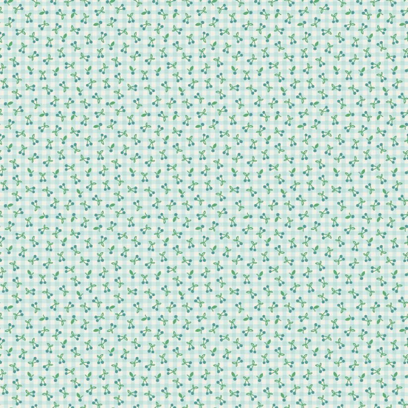 FH25969 - Cherry Pie Teal Poppie Cotton, Farmhouse Fancy by Poppie Cotton, Poppie Cotton Fabric, FH25969 - Cherry Pie Teal