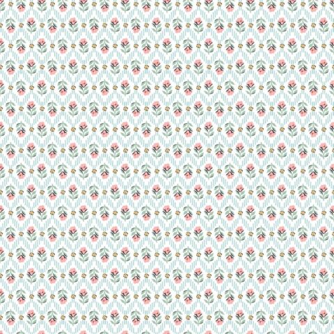 Poppie Cotton, Poppie Cotton Fabric, Granny’s Sewing Room by Poppie Cotton, Poppie Cotton Granny’s Sewing Room, GS25905 Attic Curtains Blue
