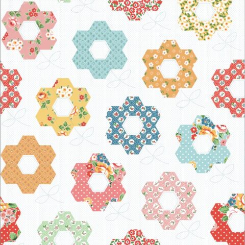 Poppie Cotton, Poppie Cotton Fabric, Flower Market, Flower Market by Poppie Cotton, Poppie Cotton Flower Market, Elea Lutz, Grandmother's Garden Panel - FM25423