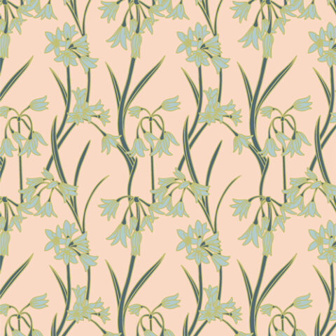 AGF, Art Gallery Fabrics, Stillwater Fabric, Stillwater by Art Gallery Fabrics, Katie O’Shea Fabric, STW-46605 Leek Blossom Twilight