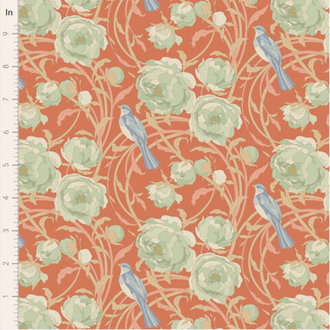 Tilda, Tilda Fabrics, Tilda Songbird, 100642 Cora Coral