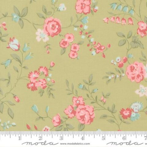 Brenda Riddle Designs, Moda Fabrics, Abide by Brenda Riddle, 18790 15 - Main Floral Light Green