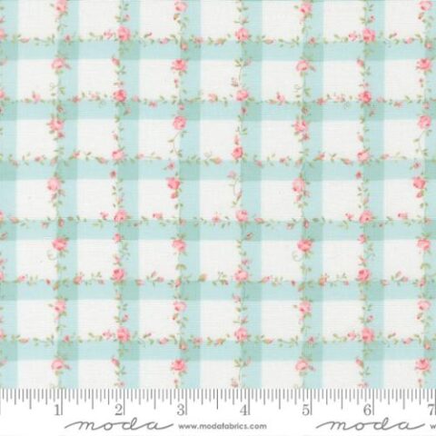 Brenda Riddle Designs, Moda Fabrics, Abide by Brenda Riddle, 18793 24 - Floral Plaid Light Blue