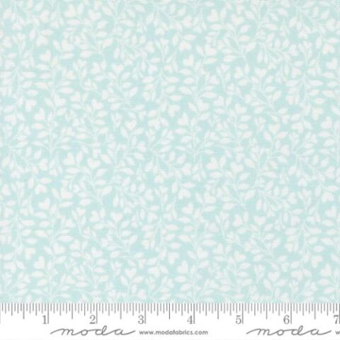 Brenda Riddle Designs, Moda Fabrics, Abide by Brenda Riddle, 18794 14 - Hearts & Leaves Light Blue