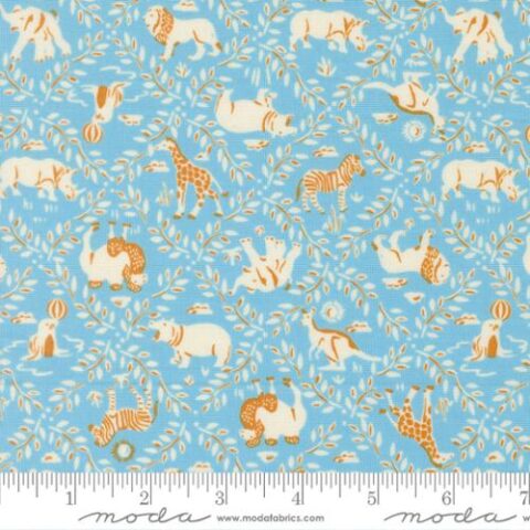 Animal Park Fun, Animal Park fun by Stacey Iest Hsu, Moda Fabrics, Animal Park Fun by Moda Fabrics, 20964 13 - Sky
