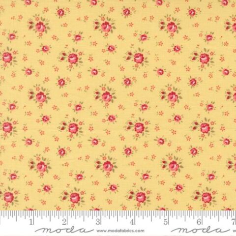Lyda Rose, Lyda Rose by Bunny Hill Designs, Bunny Hill Designs, Moda Fabrics, 3071 14 - Petite Rose Small Floral - Sunwashed