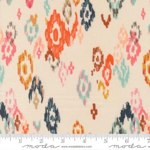 Boho Haven, Boho Haven by Fancy That Design House, Moda Fabrics, Boho Fabrics, 45642 11 - Feathered Ikat - Eggshell