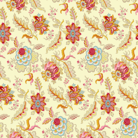 Petra Prins, Petra Prins Fabric, Petra Prins Collection, Devonstone Collections, PP1022.CREAM - Pomegranate
