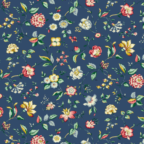 Petra Prins, Petra Prins Fabric, Petra Prins Collection, Devonstone Collections, PP2044.DKBLUE