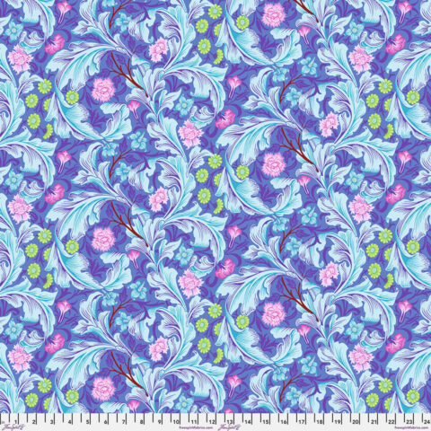 Kaffe Fassett, Kaffe Fassett Morris & Co, Kaffe Fassett Wide Back, QBKW002.COBALT 108 Inch Wide Back - Leicester - Morris & Co