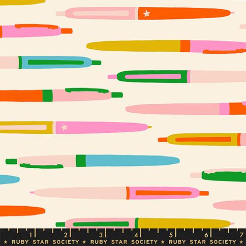 RS0110 11 - Pens - Natural Ruby Star Society, Moda, RSS, Ruby Star Society Fabrics, RSS Fabrics, Trinketry, Trinketry by Ruby Star Society, RS0110 11 - Pens - Natural