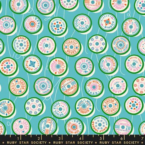 Ruby Star Society, Moda, RSS, Ruby Star Society Fabrics, RSS Fabrics, Trinketry, Trinketry by Ruby Star Society, RS0111 18 - Spools - Turquoise