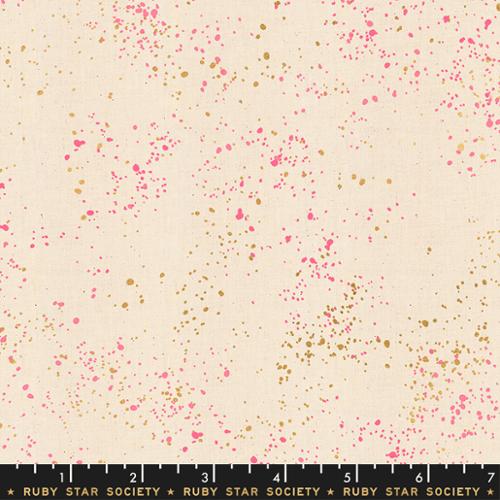 RS5027 16M - Metallic Neon Pink Ruby Star Society, RSS Fabrics, Ruby Star Society Speckled, Metallic Fabric, RS5027 16M - Metallic Neon Pink
