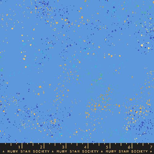 Speckled Metallic - RS5027 127M - Lindley Blue Ruby Star Society, RSS, Ruby Star Society fabric, Speckled, Ruby Star Society Speckled, Speckled Metallic - RS5027 127M - Lindley Blue