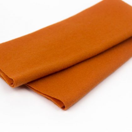 Merino Wool Fabric, 100% Superior Grade Virgin Australian Merino Wool, Collection includes 60 of Sue Spargo’s Mill-dyed colors, Sue Spargo Wool Felt, LN47 - Pumpkin