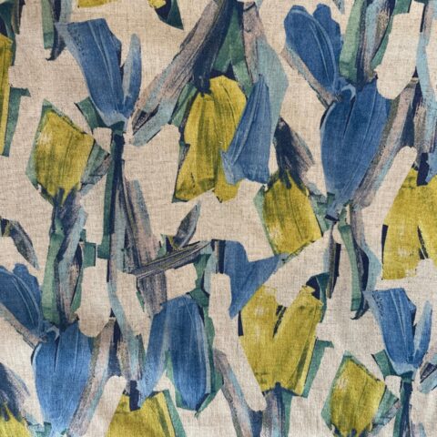 Japanese 45% Cotton, 55% Printed Linen - Printed Sheeting 135gms - 8026-790-3B