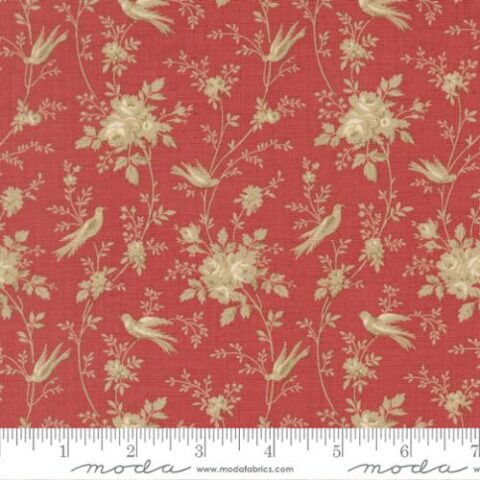French General Fabric, Moda Fabrics, Fleur De Paris, Fleur De Paris by French General, 13996 16 - Oiseaux Florals Birds Garance