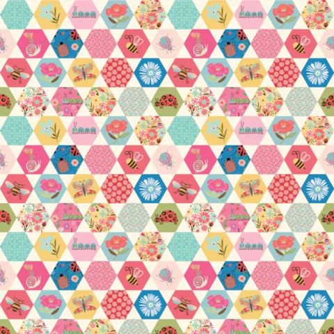 Poppie Cotton, Poppie Cotton Fabric, Hey Love Bug, Love Bug Fabric, Hey Love Bug by Poppie Cotton, BG25148 - Love Bug Multi
