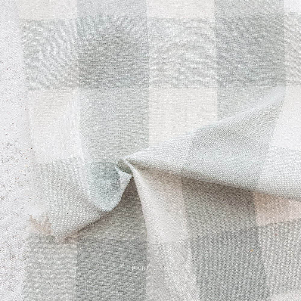 CMPLG-02 - Mist Fableism, Fableism Fabric, Camp Gingham, Hatched & Patched Fill Your Days, Gingham fabric, CMPLG-02 - Mist