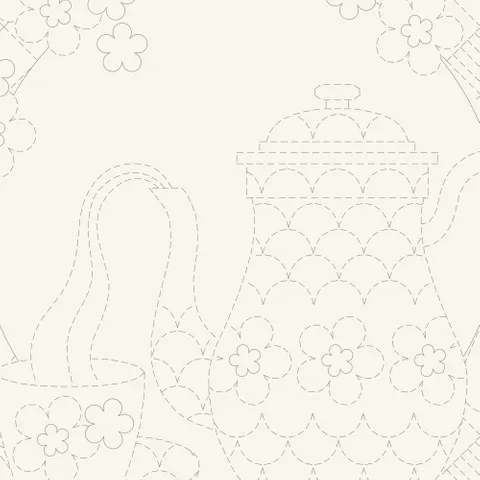 Sashiko panels, Devonstone Collection, DV4265 Teatime Sashiko Natural
