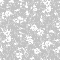 Maywood Studio, Black and white fabric, Moonlit Walk, MAS11013-K - Vine Floral Grey