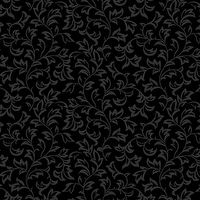 Maywood Studio, Black and white fabric, Moonlit Walk, MAS11015-J - Scrolling Leaf Black