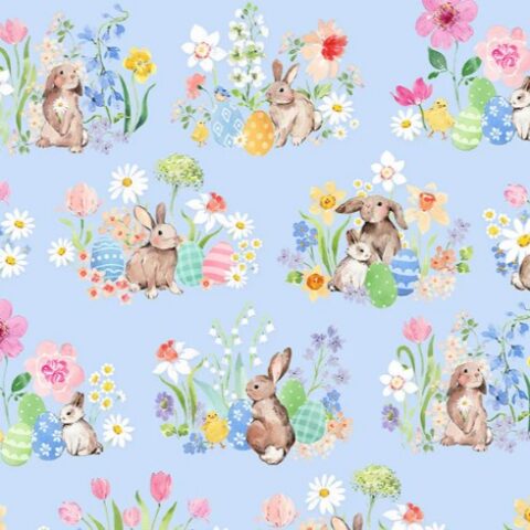 Y4689-87 Spring Cheer Toile Lt. Denim