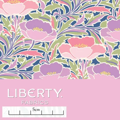 Liberty Tana Lawn, Liberty Garden Melody, 036374456B - Garden Melody - Poppy Canopy