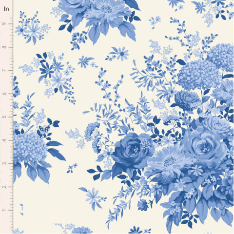 Tilda, Tilda Fabrics, Tilda Something Blue, 100667 Wildgarden Blue