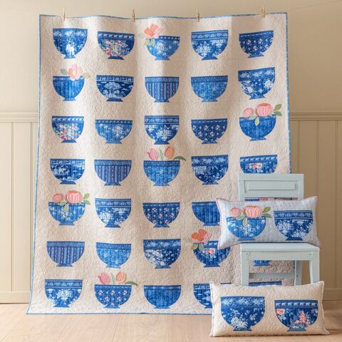 Tilda, Tilda Fabrics, Tilda Something Blue, Bowl Collection - Putty