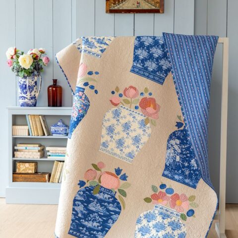 Tilda, Tilda Fabrics, Tilda Something Blue, Ginger Jar Quilt - Putty