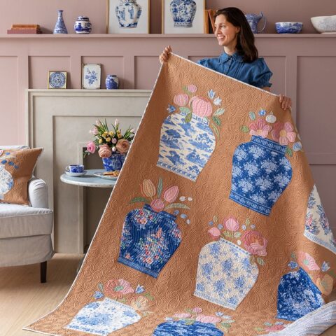 Tilda, Tilda Fabrics, Tilda Something Blue, Ginger Jar Quilt - Tea