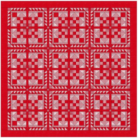 Block of the Month Quilt, Zoe Clifton Designs, Devonstone Collections, Fundamentals Fabric, Fundamentally Fabulous Quilt, Fundamentally Fabulous Red Delicious