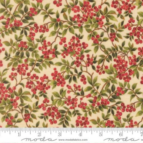 Merry Manor, Moda Fabrics, Christmas Fabrics, 33864 11 - Hollyberry Berries