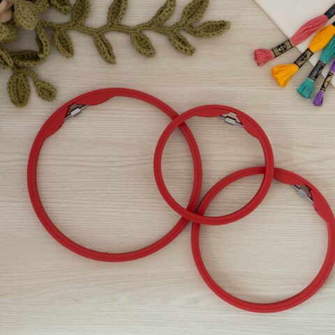 Round Hoop - Matte Dark Red - Size 210mm